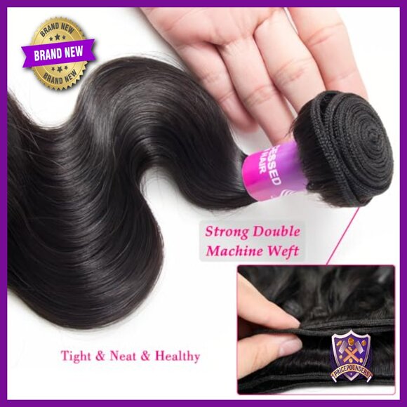 12A Brazilian Virgin Body Wave Hair Extensions 4 Bundles 400g